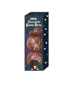 GNAW - Milk Chocolate Bombe Bliss Pack (3 Hot Choc Bombes)  - 12 x 129g