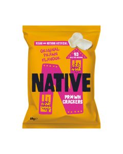 Native Snacks - Vegan Pr*wn Crackers - Original Prawn Flavour - 12 x 60g