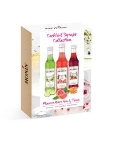 Monin - Cocktail Syrups Gift Pack (Passion Fruit, Mint, Strawberry, Coconut & Elderflower) - 10 x 5 x 50ml