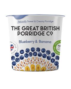 The Great British Porridge Co - Blueberry and Banana Porridge Pot - 8 x 60g