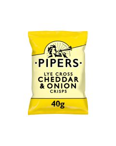 Pipers - Lye Cross Cheddar & Onion Crisps - 24 x 40g