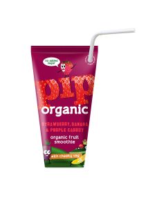 PIP Organic - Organic Strawberry, Banana and Purple Carrot Smoothie - 24 x 180ml