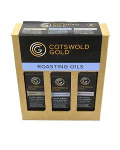 Cotswold Gold - Roasting Oils Trio Gift Set (1 x Smoked, 1 x Rosemary Infused, 1 x Garlic Infused) - 6 x 300ml