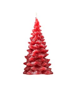 The Recycled Candle Company - Small Red Christmas Tree - 24 x 65g