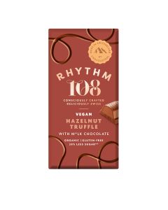 Rhythm 108  - Swiss Vegan Hazelnut Truffle Bar with M'lk Chocolate - 9 x 100g