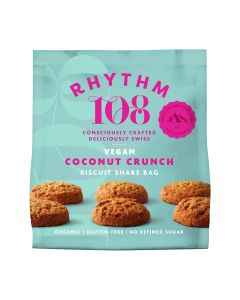 Rhythm 108  - Swiss Vegan Coconut Crunch Biscuit Share Bag - 8 x 135g