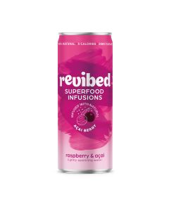 Revibed Drinks - Raspberry & Acai Sparkling Water - 12 x 250ml
