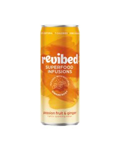 Revibed Drinks - Passionfruit & Ginger Sparkling Water - 12 x 250ml