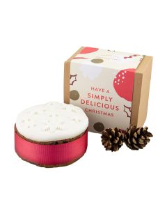 Simply Delicious Cake Co - Gift Box of 5" Top-Iced Round Christmas Cake - 4 x 840g