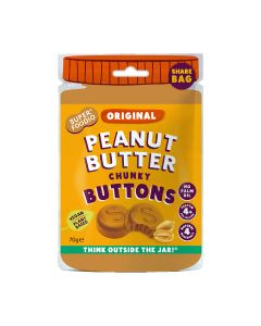 Superfoodio - Original Peanut Butter Buttons Share Bag - 8 x 70g