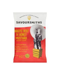 Savoursmiths - Vegan Wagyu Beef & Honey Mustard Flavour Potato Crisps - 12 x 150g