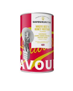 Savoursmiths - Vegan Wagyu Beef & Honey Mustard Flavour Potato Crisps in Tin - 12 x 100g