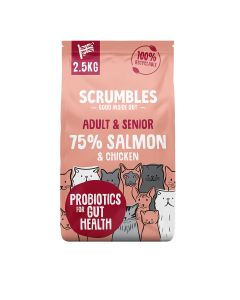 Scrumbles - Dry Cat Adult & Seniors (Salmon) - 4 x 2500g