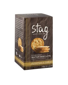 Stag Bakeries - Parmesan & Garlic Water Biscuits - 12 x 150g