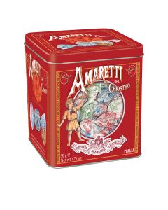 Chiostro di Saronno - Amaretti Crunchy Minicube Tin - 12 x 50g