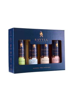 Savyll  - 4 Bottle Gift Box of Alcohol Free Cocktails- Bellini, Mojito, Paloma, Moscow Mule - 8 x 1000ml