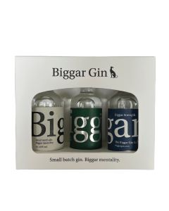 Biggar - Mixed Trio Gift Set (3 x 50ml Bottles inc. Original Gin, Plum Gin & Navy Strength) - 10 x 150ml