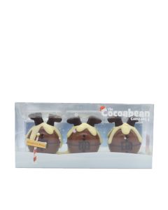 The Cocoabean Company - Trio of Hollow Milk Chocolate Upside-Down Santas - 12 x 150g