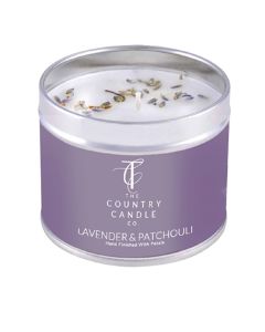 The Country Candle Company - Lavender & Patchouli Pastel Tin Candle - 6 x 180g