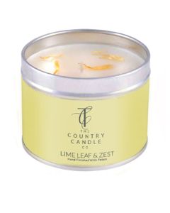 The Country Candle Company - Lime Leaf & Zest Pastel Tin Candle - 6 x 180g