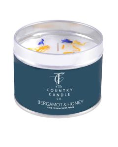 The Country Candle Company - Bergamot & Honey Pastel Tin Candle - 6 x 180g