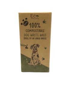 Eco Green Living - Compostable Dog Waste Bags (4 Rolls of 15 Bags) - 25 x 200g