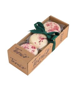 Teonis - Cookies Covered in White Chocolate & Raspberries - 6 x 220g