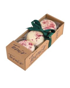Teonis - Cookies Covered in White Chocolate & Raspberries - 6 x 220g