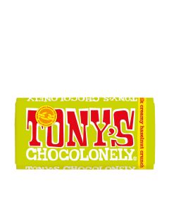 Tony's Chocolonely - Milk Creamy Hazelnut Crunch - 15 x 180g