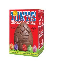 Tony's Chocolonely - Large Hollow Milk Chocolate Easter Egg & Individual Mini Eggs  - 6 x 242g