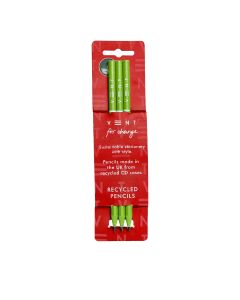 Vent for Change - Make a Mark Recycled Set of 3 Pencils Green - 8 x 30g