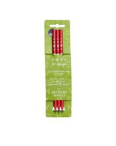 Vent for Change - Make a Mark Recycled Set of 3 Pencils Red - 8 x 30g