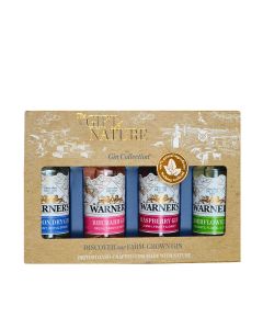 Warner's Distillery - Gift of Nature Gift Pack (inc. 1 x 5cl London Dry Gin, 1 x 5cl Raspberry Gin, 1 x 5cl Elderflower Gin, 1 x 5cl Rhubarb Gin) - 10 x 200ml