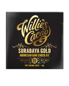 Willie's Cacao  - Surabaya Gold, Indonesian 69% Dark Chocolate , Soft Caramel Notes  - 12 x 50g