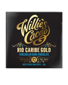 Willie's Cacao  - Rio Caribe Gold, Venezuelan 72% Dark Chocolate, Nut and Coffee Notes  - 12 x 50g