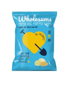 Wholesums - Salt of the Earth Popped Veg Crisps - 8 x 80g