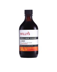 Willys ACV - Willy's Apple Cider Vinegar with 'The Mother' Honey - 6 x 500ml 