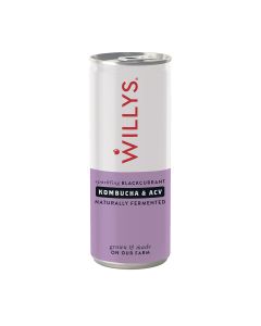 Willys ACV - Willy's Sparkling Blackcurrant, Kombucha & ACV Drinks 12 x 250ml