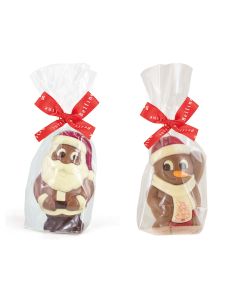 Belfine - Hollow Santa Claus Karl & Snowman Adam Chocolate Figures - 12 x 75g