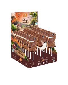 Belfine - Dino Rexy and Dino Roary Chocolate Lollipops - 24 x 25g