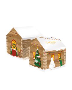 Cachet - Winter Lodge with Individually Wrapped Milk Chocolates with Hazelnut - 12 x 100g