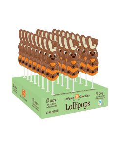 Belfine - Théo Chocolate Long Pop Bunny  - 24 x 23g