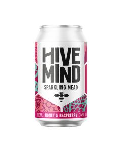 Hive Mind - Honey & Raspberry Sparkling Mead 3.4% Abv - 12 x 330ml