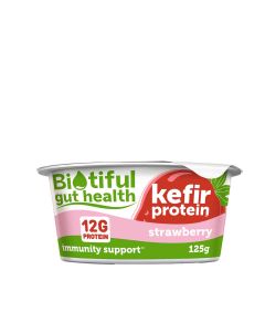 Biotiful Gut Health - Kefir Protein Strawberry Compote - 6 x 125g (Min 12 DSL)