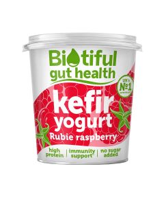 Biotiful Gut Health - Kefir Yogurt Rubie Raspberry - 6 x 350g (Min 14 DSL)