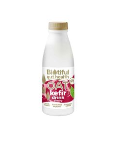 Biotiful Gut Health - Plant Based Oat Kefir Cherry - 6 x 500ml (Min 14 DSL)