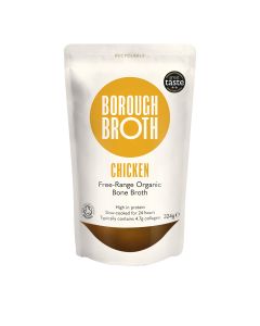 Borough Broth  - Free Range Organic Chicken Bone Broth  - 10 x 324g (Min 40 DSL)