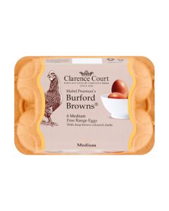 Clarence Court  - Mabel Pearman Burford Browns Medium Eggs - 16 x 6  (Min 16 DSL)