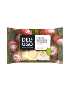 Dell'Ugo - Porcini Mushroom & Spinach Ravioli  - 5 x 250g (Min 13 DSL)