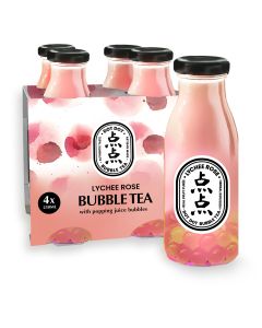 Dot Dot Bubble Tea - Lychee Rose Bubble Tea Multipack (4 x 250ml) - 4 x 1000ml